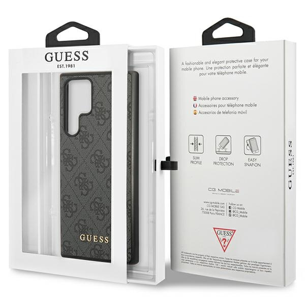 Oryginalne Etui GUESS Hardcase GUHCS24LG4GFGR do Samsung S24 Ultra (Classic logo / czarny)