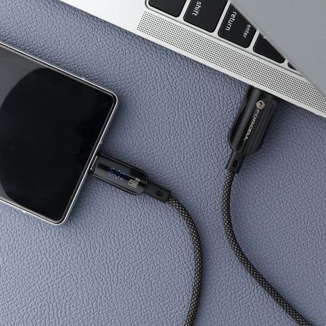 Kabel USB A do USB C Forcell F-Energy QC4.0 PD 3A 66W Digital 1,2 m C272 czarny