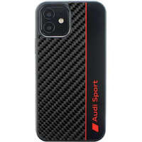 Audi Carbon Fiber Stripe iPhone 12/12 Pro 6.1" black/black hardcase AUS-TPUPCIP12P-R8/D1-BK
