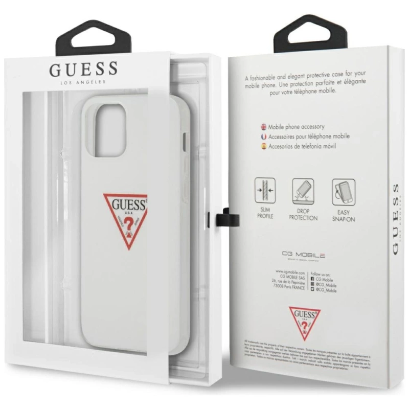 Guess Triangle Logo - Etui iPhone 12 / iPhone 12 Pro (biały)