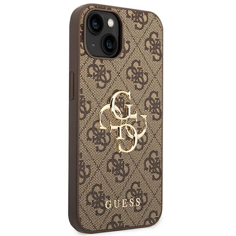 Guess 4G Big Metal Logo - Etui iPhone 14 (brązowy)