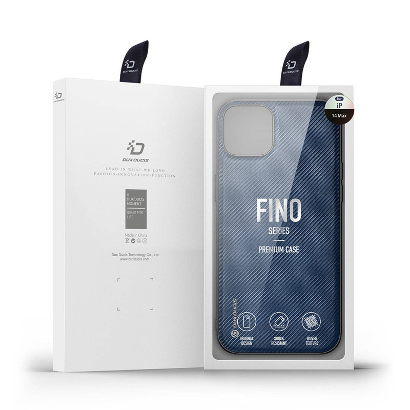 Dux Ducis Fino etui pokrowiec pokryty nylonowym materiałem iPhone 14 Plus niebieski