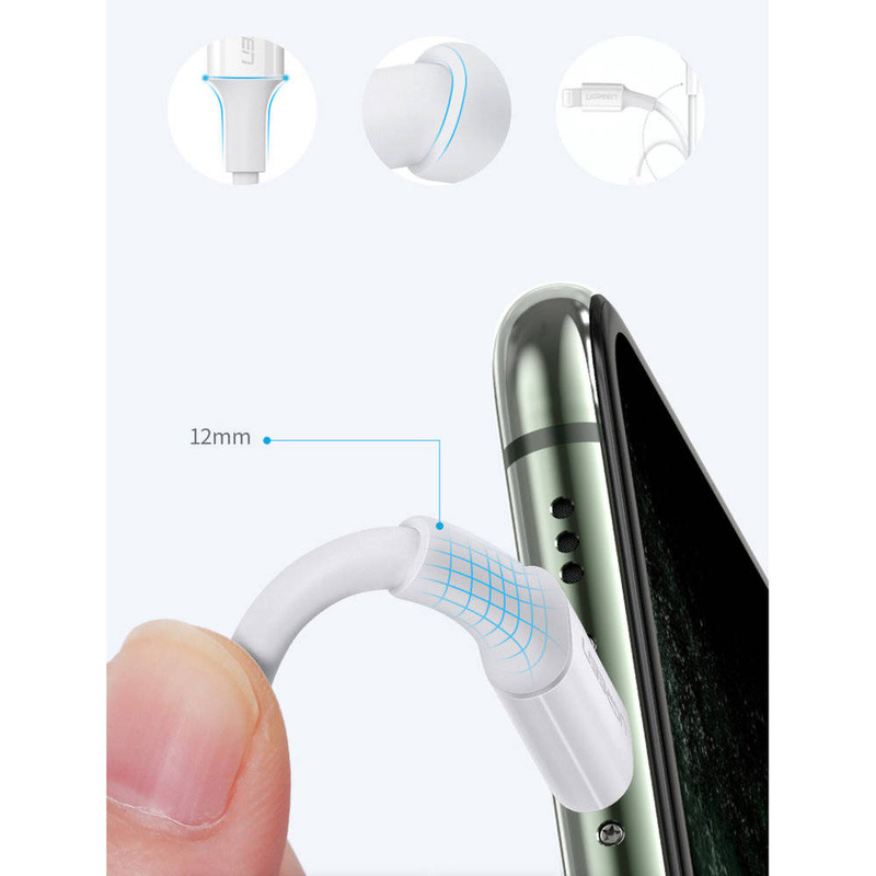 Ugreen MFi cable USB Type C cable - Lightning 3A 0.5 m white (US171)