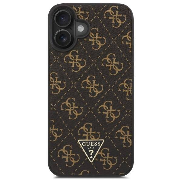 Oryginalne Etui IPHONE 16 Guess Hardcase New 4G Triangle (GUHCP16SPG4GPK) czarne