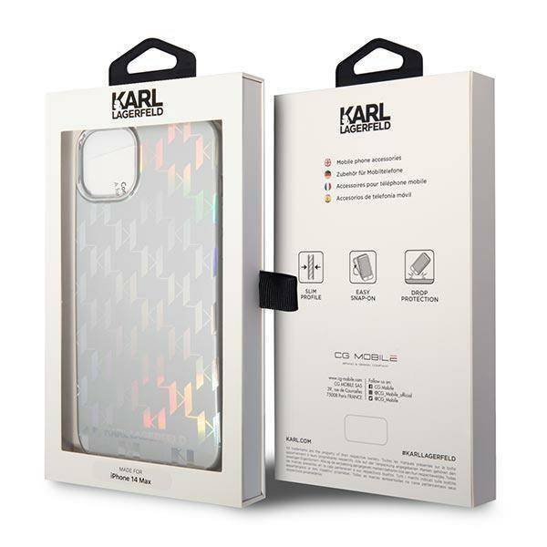 Karl Lagerfeld KLHCP14MLGMMSV3 iPhone 14 Plus 6,7" hardcase srebrny/silver Monogram Iridescent