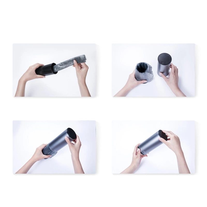 Baseus samochodowy mini kosz na śmieci z pokrywką do auta czarny (CRLJT-01)