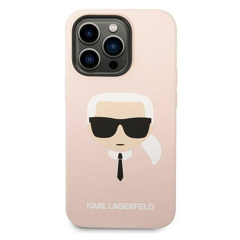 Karl Lagerfeld KLHMP14XSLKHLP iPhone 14 Pro Max 6.7&quot; Hardcase hellrosa / hellrosa Silikon Karl`s Head Magsafe