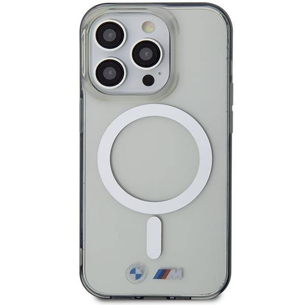 Hülle BMW BMHMP14LHCRS iPhone 14 Pro 6.1&quot; transparente Hardcase Silberring MagSafe