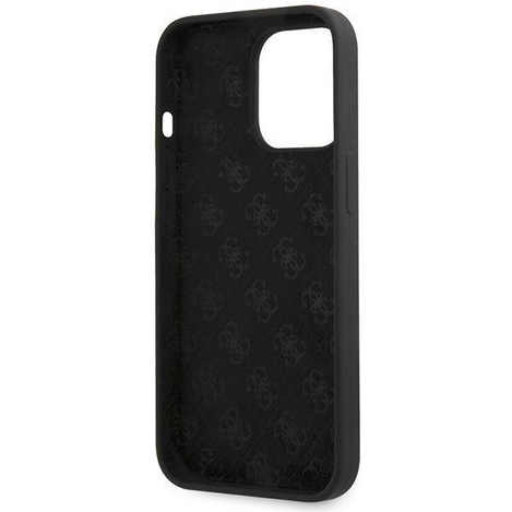 Guess GUHCP13XLSLMGBK iPhone 13 Pro Max 6,7" schwarz/schwarzes Hardcase Silikon Script Gold Logo