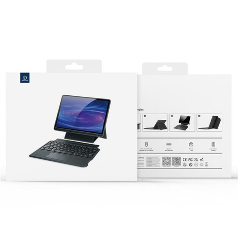 DUX DUCIS DK - etui składane z klawiaturą bezprzewodową do Samsung Tab S8 (X700/X706)/S7 (T870/T875/T876B) czarne