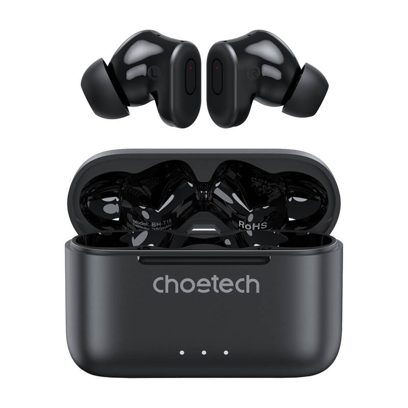 Słuchawki bezprzewodowe TWS Choetech BH-T15 ANC+ENC (czarne)