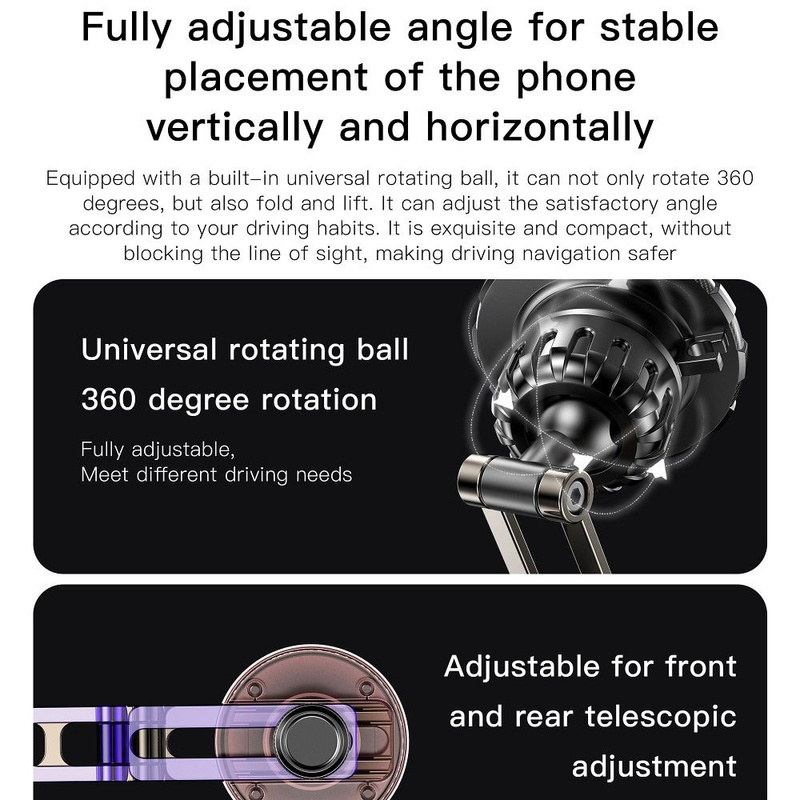 FORCELL F-Grip IronSecure uchwyt samochodowy do szyby/deski magnetyczny czarny
