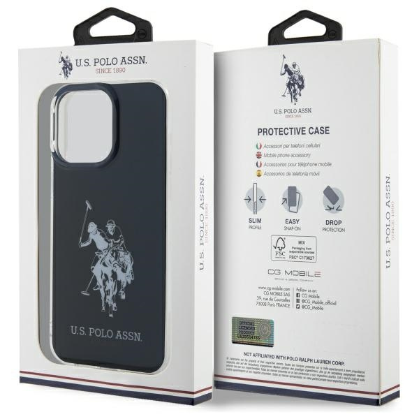 US Polo USHCP15XTPUHRBK iPhone 15 Pro     Max 6,7" czarny/black Shiny Big Logo