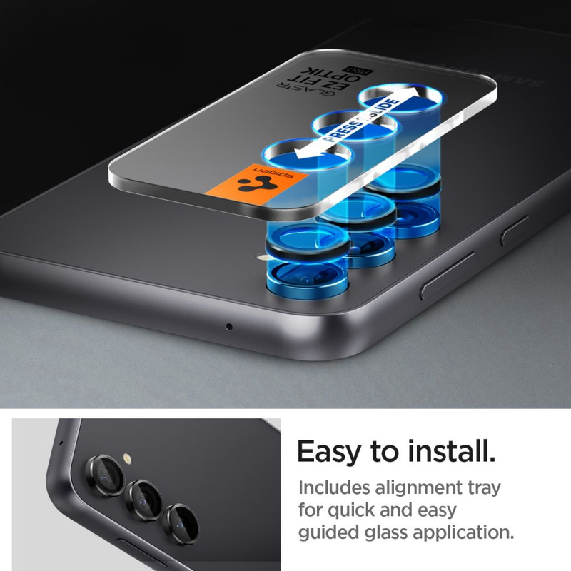 KAMERAABDECKUNG Spigen OPTIK.TR „EZ FIT“ KAMERASCHUTZ 2ER-PACK GALAXY S23 FE SCHWARZ