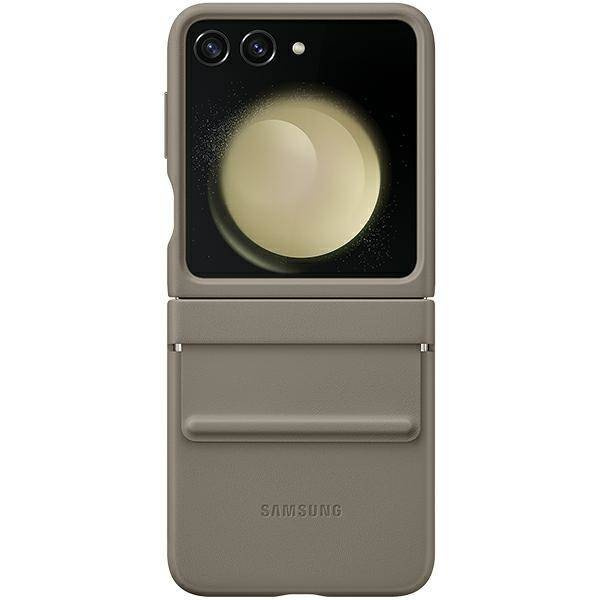 Eco-leather case for Samsung Galaxy Z Flip 5 - brown