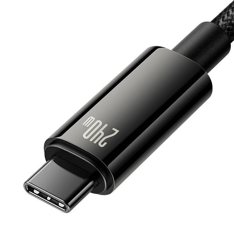 Kabel USB C – USB C 480 Mbit/s 240 W 3 m Baseus Tungsten Gold CAWJ040101 – Schwarz