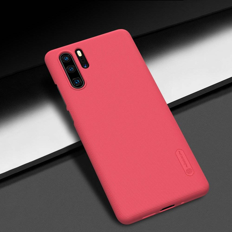 Nillkin Super Frosted Shield wzmocnione etui pokrowiec + podstawka Huawei P30 Pro czarny