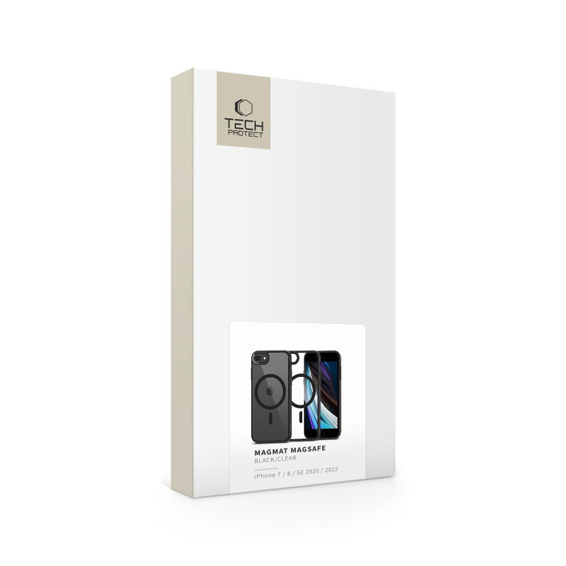 Etui IPHONE SE 2022 / SE 2020 / 7 / 8 Tech-Protect Magmat MagSafe transparentne czarne