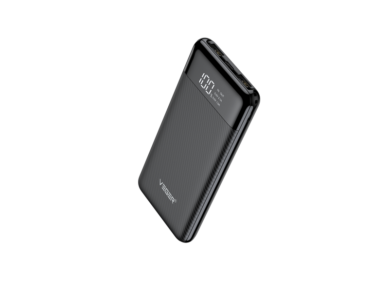 Bateria zewnętrzna (Powerbank) VEGER L11 - 10 000mAh LCD czarny (W1087)