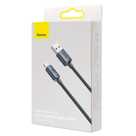 Baseus Crystal Shine Series Fast Charging Data Cable USB to iP 2.4A 1.2m Black