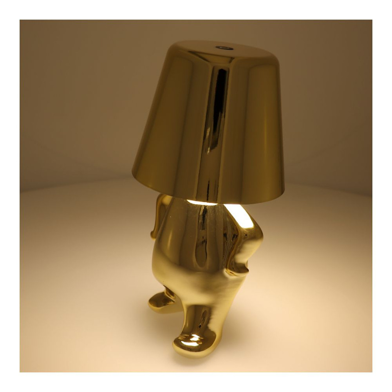 Lampka nocna GOLD MAN Art Deco stojący (wzór 1) MLTL