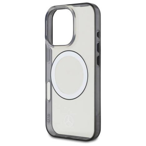 Original Case IPHONE 16 PRO MAX Mercedes Hardcase Printed Logo MagSafe (MEHMP16X23HUOKC) transparent