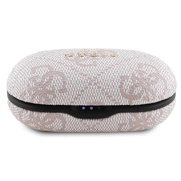 TWS Guess 4G Metall-Bluetooth-Kopfhörer mit ENC-Dockingstation – Pink