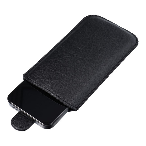 Futerał Skórzany Uniwersalny Slim Kora 2 - do Iphone XR/11 czarny