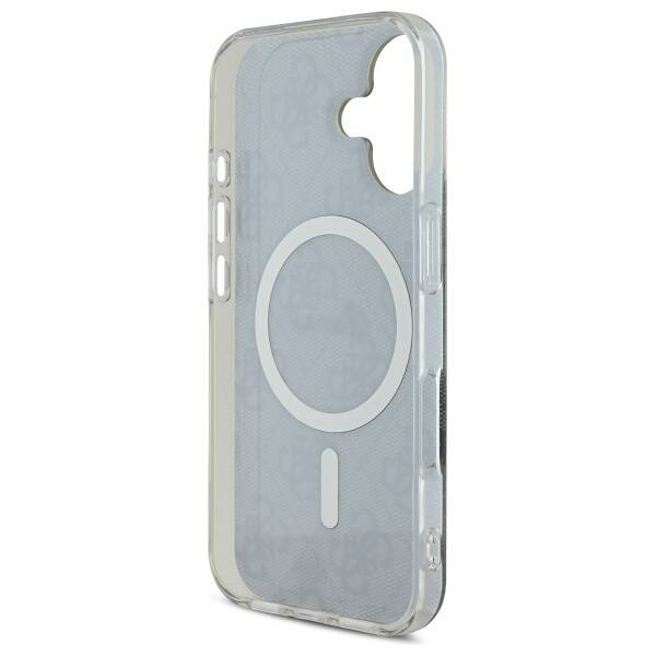 Original Handyhülle IPHONE 16 PLUS Guess Hardcase IML 4G MagSafe (GUHMP16MH4STK) schwarz