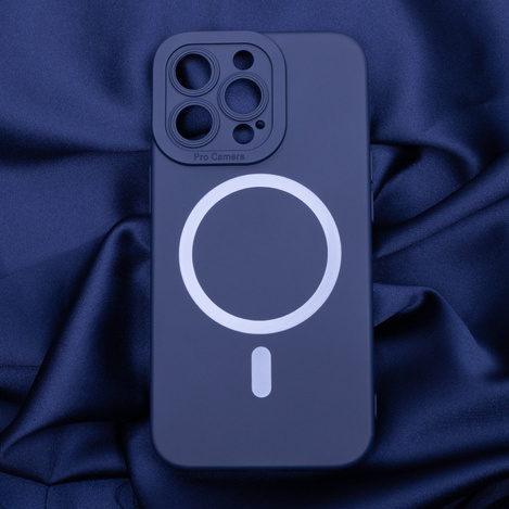 Nakładka Silicon Mag do iPhone 16 6,1" ciemnoniebieska