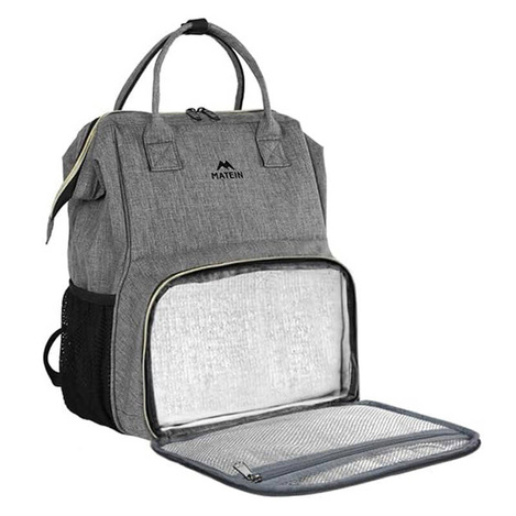 Plecak na laptopa / Torba na lunch  15.6'' Matein 1368 Szary USB