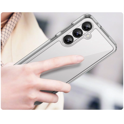 Etui silikonowe Outer Space Case z żelową ramką do Samsung Galaxy S25+ - przezroczyste