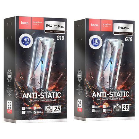 HOCO szkło hartowane HD Anti-static (SET 25in1) - MULTIPACK do iPhone 14 Pro Max (G10)