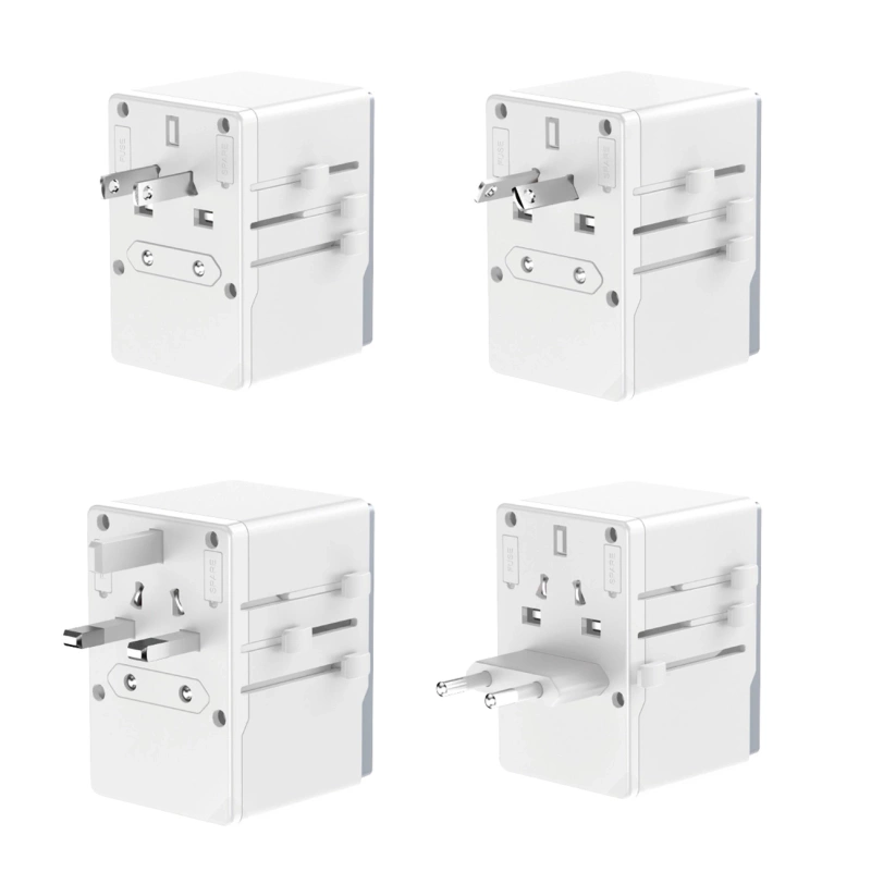 Dudao A65Pro 65W EU / US / JP / AUS / UK Reiseadapter 2x USB-C 2x USB-A - Weiß