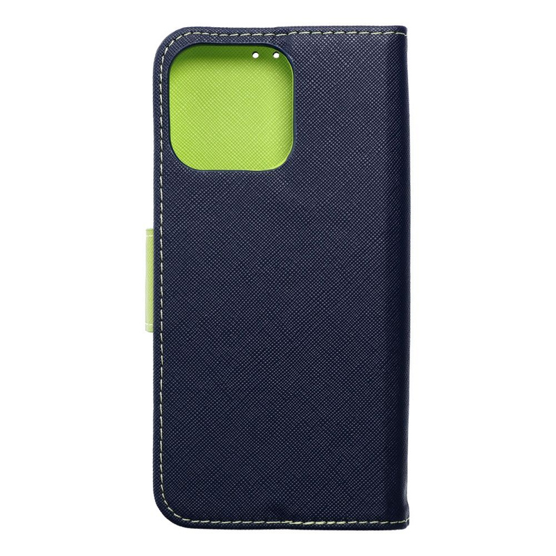 Kabura Fancy Book do IPHONE 15 PRO MAX granatowy / limonkowy
