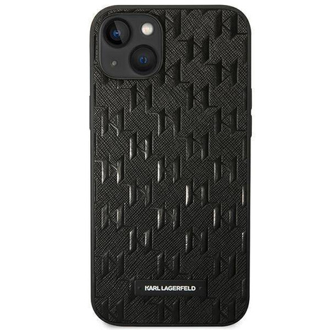 Oryginalne Etui IPHONE 14 PLUS Karl Lagerfeld Hardcase Saffiano Mono Metal Logo (KLHCP14MSAKLHPK) czarne