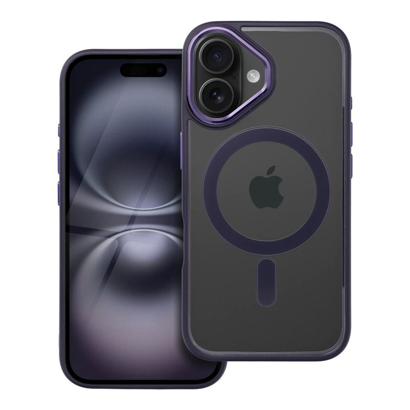 Futerał COLOR EDGE MAG COVER kompatybilny z MagSafe do IPHONE 16 fioletowy