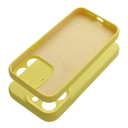 Futerał SILICONE 2mm do IPHONE 16 żółty