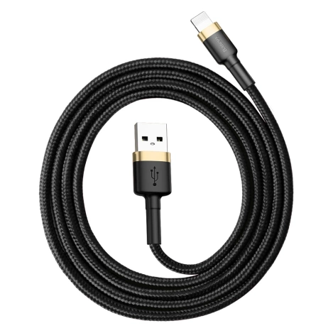 Baseus Cafule Cable - Kabel połączeniowy USB do Lightning, 2.4 A, 1 m (złoty/czarny)
