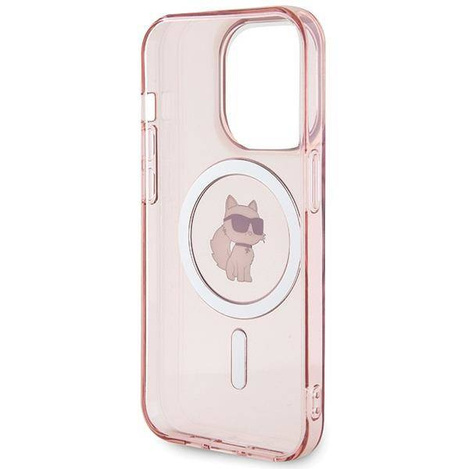 Karl Lagerfeld IML Choupette MagSafe case for iPhone 15 Pro - pink
