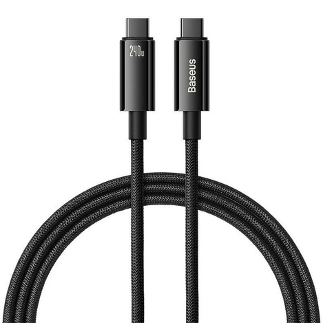 Cable USB C - USB C 480Mb/s 240W 2m Baseus Tungsten Gold CAWJ040101 - black