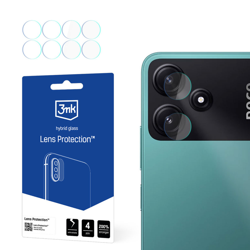 3MK Lens Protect Poco M6 Pro 5G Ochrona na obiektyw aparatu 4szt