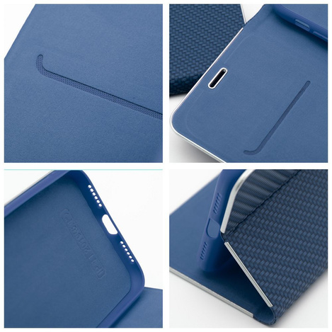Kabura LUNA Book Carbon do XIAOMI 14T niebieski