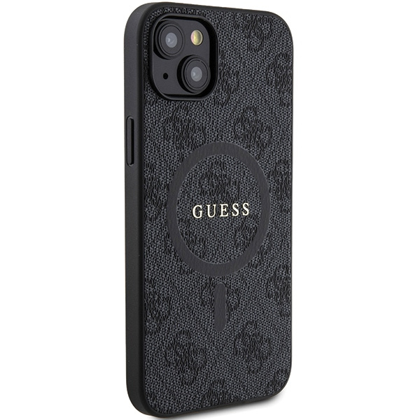 Oryginalne Etui GUESS Hardcase GUHMP15SG4GFRK do iPhone 15 (Kompatybilny z Magsafe / 4G Ring classic logo / czarny)