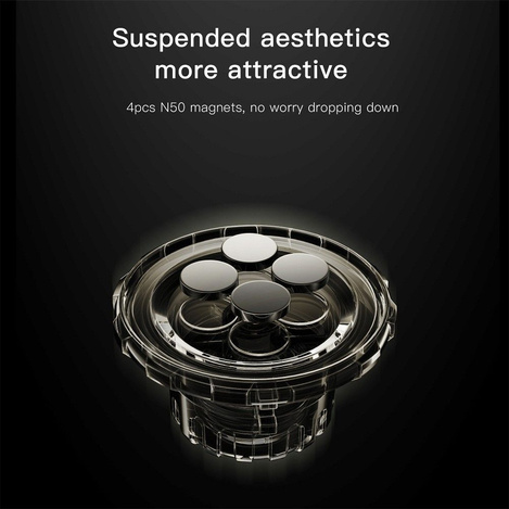 FORCELL F-Grip IronSecure uchwyt samochodowy do szyby/deski magnetyczny czarny