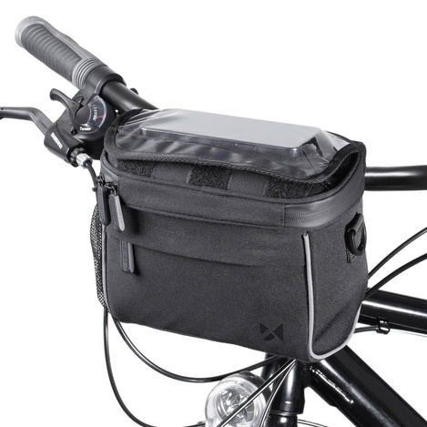 Wozinsky bicycle handlebar bag bike shoulder bag black (WBHBB-01)