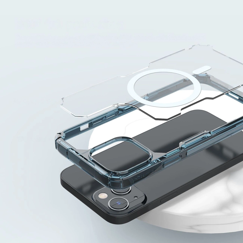 Nillkin Nature Pro armored case with MagSafe for iPhone 15 Plus - blue