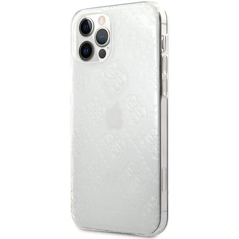 Guess GUHCP12M3D4GTR iPhone 12/12 Pro 6,1" transparent hardcase 4G 3D Pattern Collection