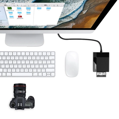 Ugreen USB 3.0 SD / Micro SD / CF / MS Speicherkartenleser schwarz (CR125 30333)