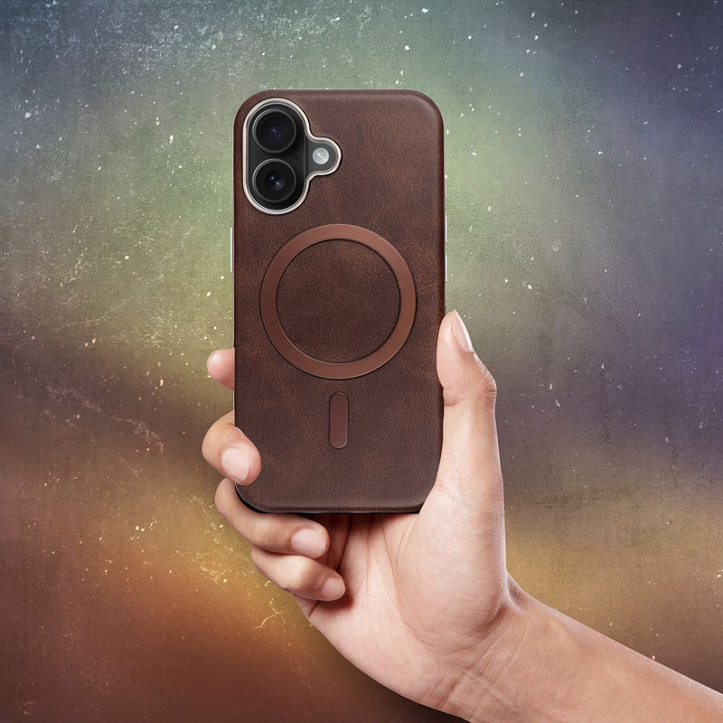 Futerał GENTLEMAN MAG COVER kompatybilny z MagSafe do IPHONE 16 brązowy